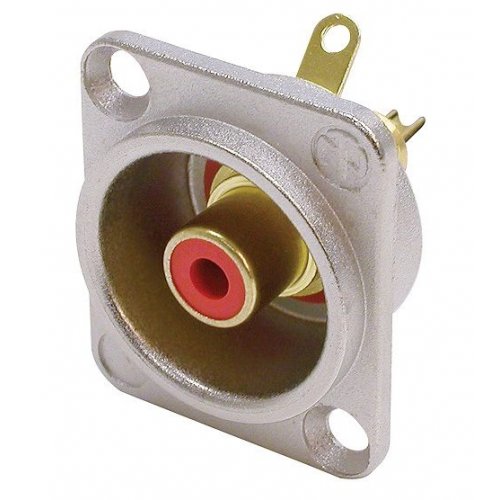 Neutrik RCA Phono D-Type Nickel Housing - Red