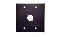 AVShop 2 Gang Wall Plate w/ 1 x D Hole - Black