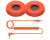 Pioneer DJ HDJ-CUE1 Ear Pads & Cord - Orange