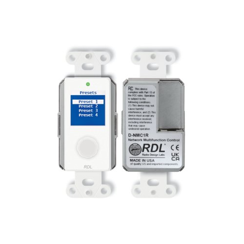 RDL NMC1R Network Remote Control with Screen - White