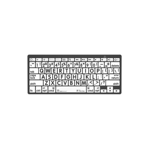 Logickeyboard Large Print Black on White Mini Bluetooth Keyboard - Mac