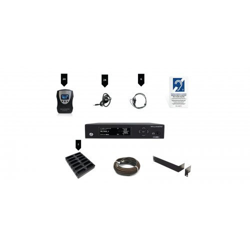 Williams AV FM+ 558-12 PRO D System | Dante, 12 Receivers, & Install Accessories