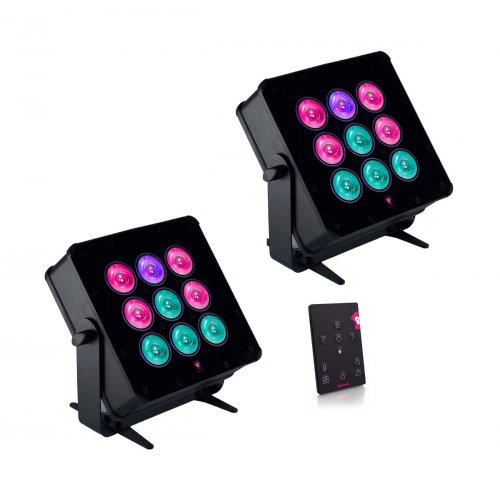 Ape Labs Marvel Pix RGBwWcWL Battery-Powered Pixel LED Spotlight - Set of 2