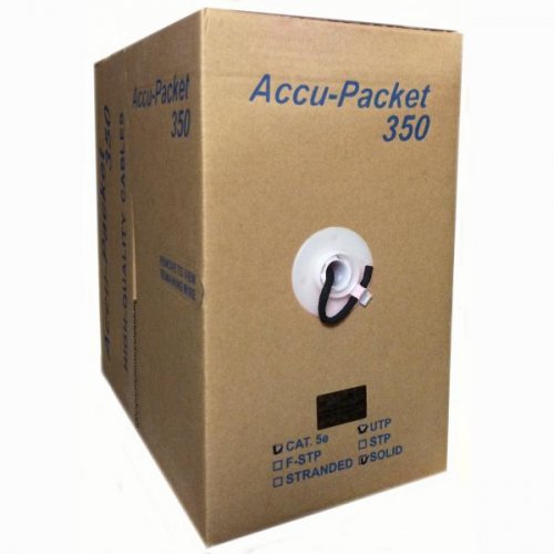 AVShop Cat5e Solid Shielded FT4 Cable - 1000Ft Black