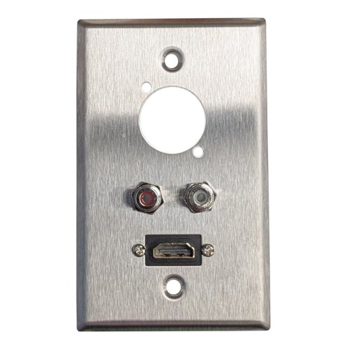 AVShop HDMI/RCA + 1x D Neutrik Punch Wall Plate