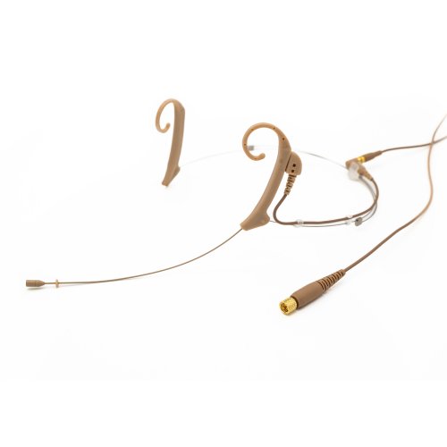 THOR SHADOW SH20 Dual Ear Headworn Mic w/MicroDot Cable - Tan, TA4F Adaptor