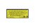 Logickeyboard Large Print Black on Yellow Mini Bluetooth Keyboard - PC