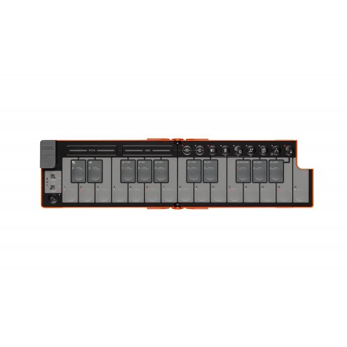 Korg nanoKEY Fold Foldable Pocket Sized MIDI Keyboard - Lava Orange