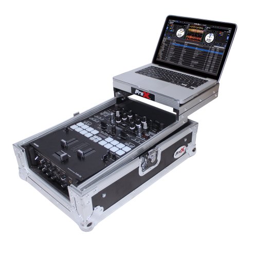 ProX DJ Flight Case for DJM-S9 & DJM-S7 Mixer with Sliding Laptop Shelf