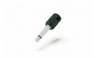 Cable Techniques Low-Profile Right Angle 1/4in TS w/Large Cap - Black