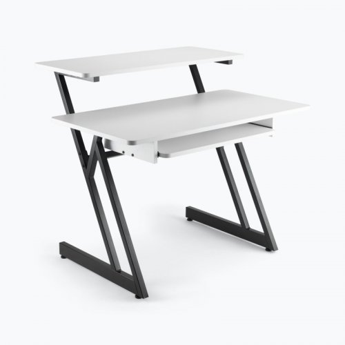 On-Stage Stands WS7500 3-Shelf Studio Workstation - White