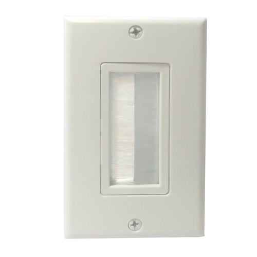 Arlington Cable Pass-through Wall Plate - Brush Style