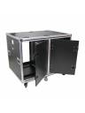 ProX 16U 24in Dual Vertical Rack Shock Mount Case w/ Sliding Slam Doors, Wheels