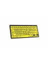 Logickeyboard Large Print Black on Yellow Mini Bluetooth Keyboard - PC