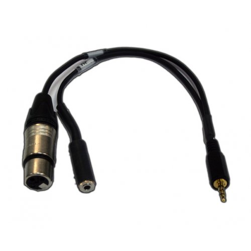 BRTB Smart Phone Mic Adapter Cable TRRS to XLR w/ 3.5mm Headphone Jack