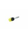 Cable Techniques Low-Profile Right Angle 1/4in TRS w/Large Cap - Yellow