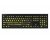 Logickeyboard Large Print Yellow on Black NERO Slimline Keyboard - PC