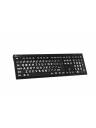 Logickeyboard Large Print White on Black NERO Slimline Keyboard - PC