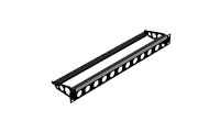 AVShop D-Type Punched Rack Panel - 1U / 12 Holes w/ Cable Support