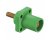 Hubbell HBLMRSGN 400A Cam Lock Male Panel Mount Threaded - Green