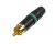 Rean NYS373 RCA Connector w/ Stress Relief - Green