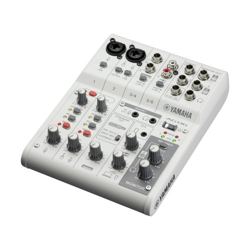 Yamaha AG06MK2 Mixer w/ USB Audio Interface - White