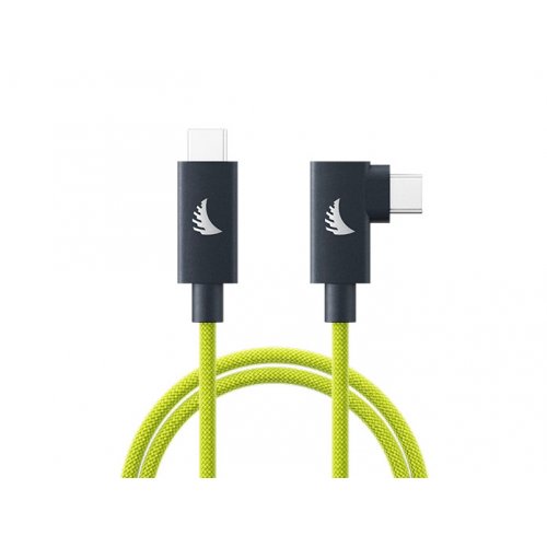 Angelbird USB-C 4.0 Solid Flex Cable w/ Right-Angle - Lime, 3.3ft/1m