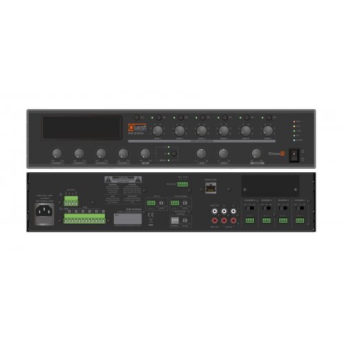 Quest PR-130A 130W 6 Zone Commercial Mixer-Amplifier