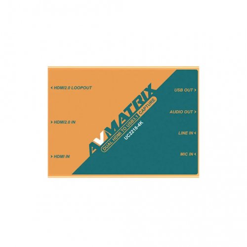 AVMatrix UC2218-4K Dual HDMI to USB 3.1 Type-C Capture Box