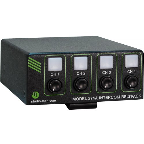 Studio Technologies Model 374A Intercom Beltpack: Four Channels, 5-Pin Female