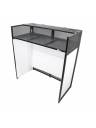 ProX VISTA DJ Booth Facade Table Station w/ Scrim Kit and Travel Bag - Black