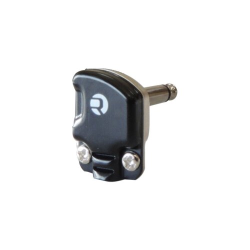 Rean RP2RCF-BAG Mono 1/4in Right-Angle Plug w/ Pan Head - Black / Nickel