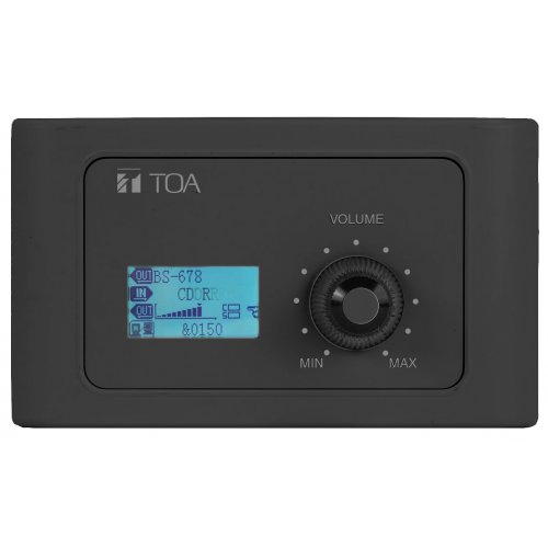 TOA M-802RC Remote Volume Control Panel w/ Audio Out for M-8080D-AM (Black)