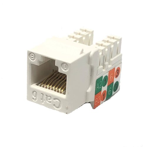 AVShop RJ45 Cat6 110 Punch-Down Keystone Jack (White)