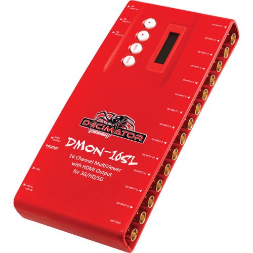 Decimator DMON-16SL, 1-16 Channel Multiviewer+HDMI Output for 3G/HD/SD