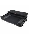 ProX Denon Prime 4 Road Case w/ Tray, Wheels & LEDs - Black
