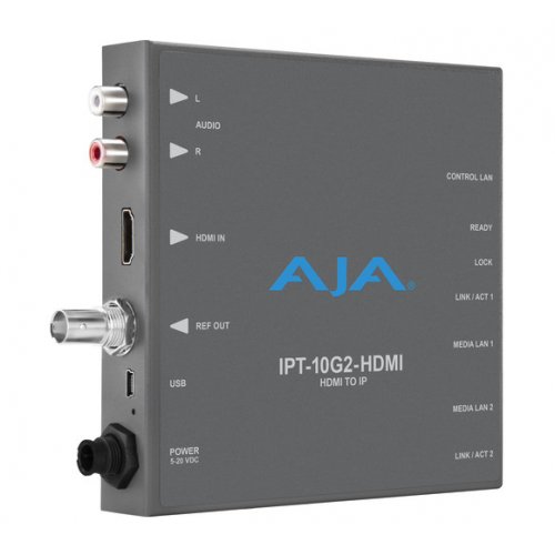 AJA IPT-10G2-HDMI HDMI to SMPTE ST 2110 AV IP Encoder w/ Hitless Switching