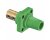 Hubbell HBLFRGN 400A Cam Lock Female Panel Mount Set Screw - Green