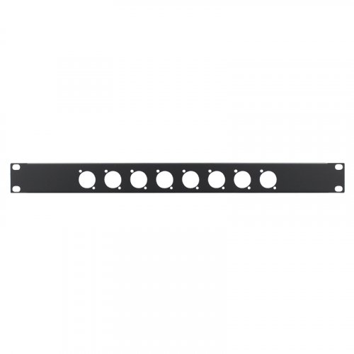 AVShop 1U 8 Port Neutrik D Rack Plate Panel