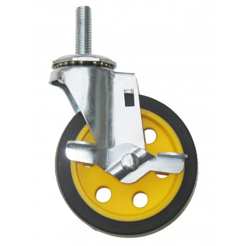 RocknRoller 4-Inch Replacement Front Swivel Caster with Brake (2-Pack)