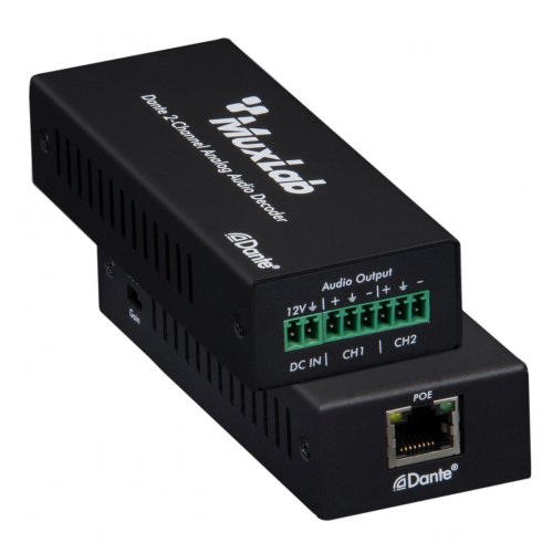 Muxlab Dante 2-Channel Analog Audio Decoder