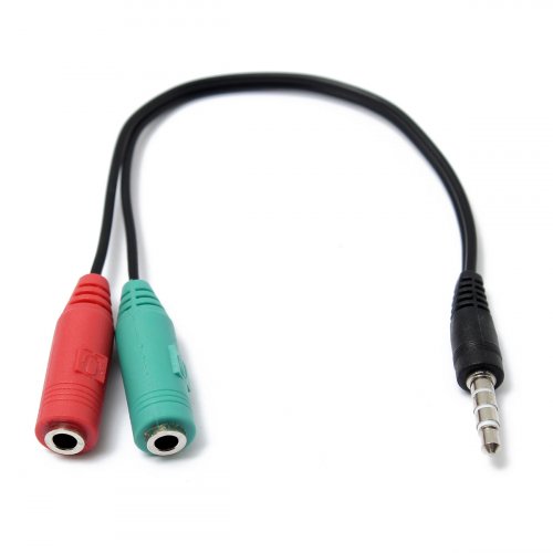 AVShop TRRS Male to 2x 3.5mm Female Mic/Headphone Adapter