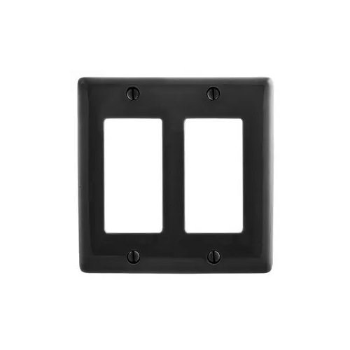 Hubbell 2-Gang Decorator Cover - Black