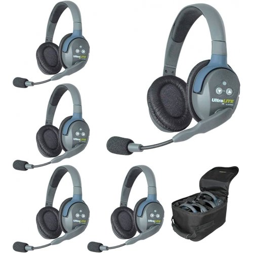 Eartec UltraLite System w/ Double Ear Headsets (5-User)