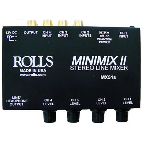 Rolls MX51s MiniMix II 1/4in & RCA Mixer