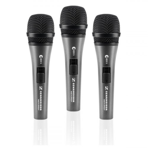 Sennheiser 3 Pack Vocals 835-S Wired Microphones w/Switch