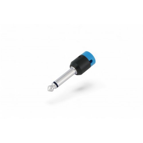 Cable Techniques Low-Profile Right Angle 1/4in TS w/Standard Cap - Blue