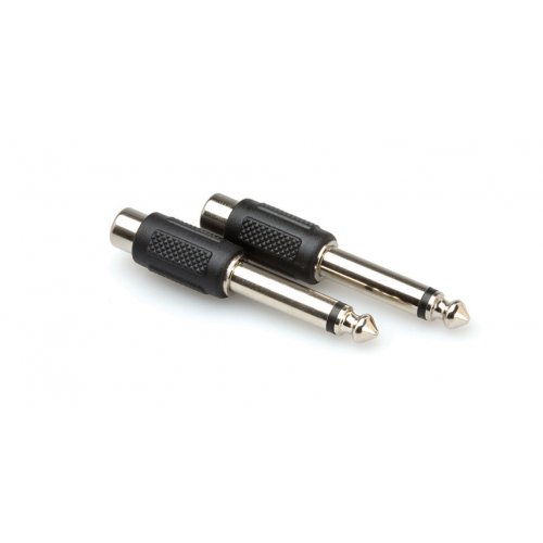 Hosa RCA Female to 1/4in TS Male Adaptor (Pair)