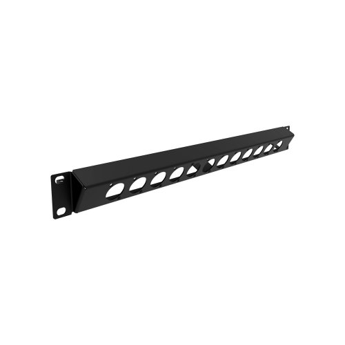 AVShop 1U Angled Rack Panel w/ 12 x D Cutout (Reversible)