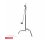 Matthews 40in Double Riser C-Stand w/Grip Head + Arm 10.5ft - Chrome